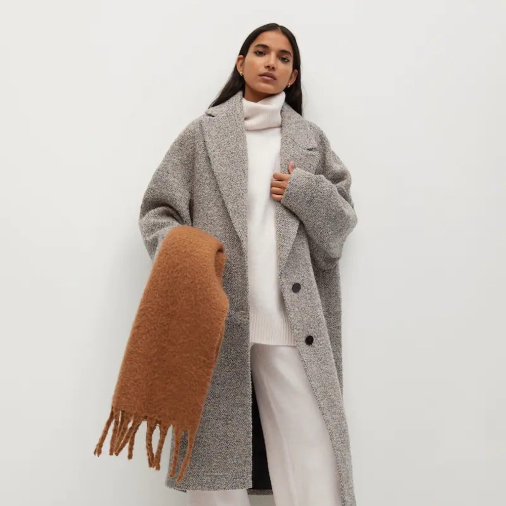 Mango Wool Oversized Coat (Small)